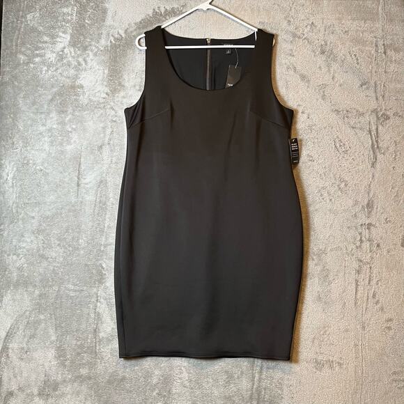 Torrid Contouring Scoop Bodycon Midi Dress Scuba Black Size 2X NEW‎ - Picture 1 of 7